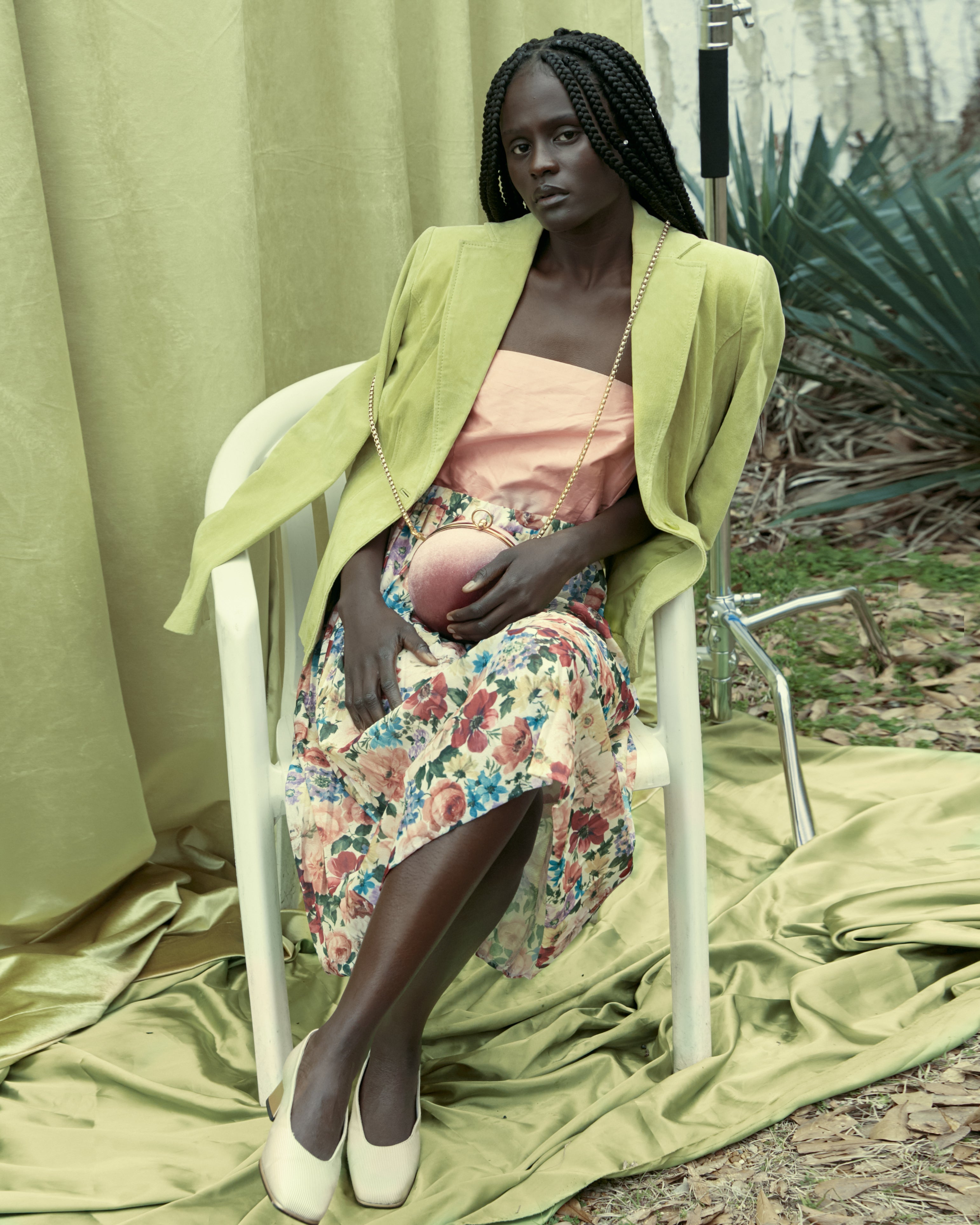 LIME GREEN SUEDE BLAZER