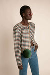 "DOT" BAG IN EMERALD VELVET