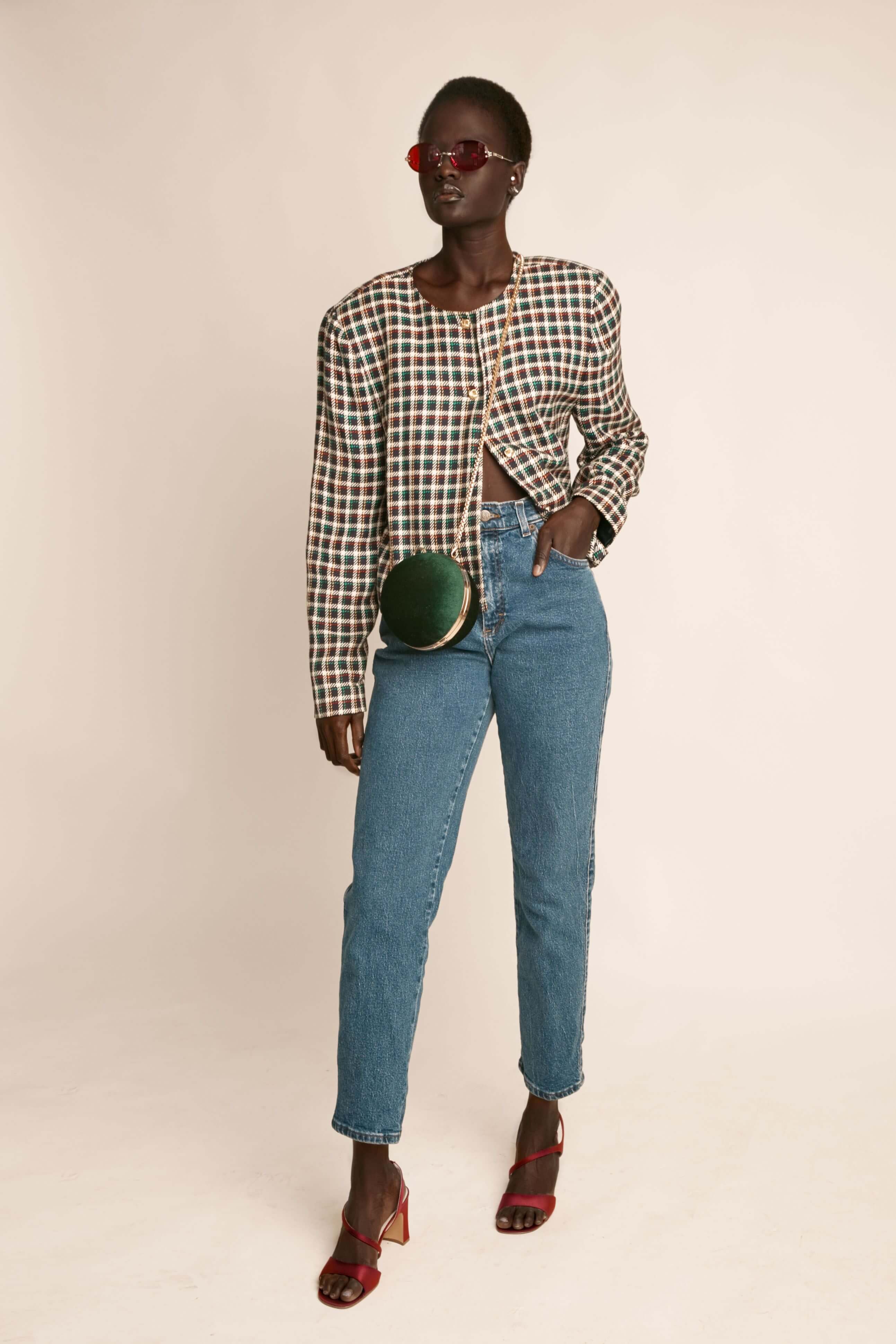 MULTICOLORED HOUNDSOOTH CHECK BLAZER