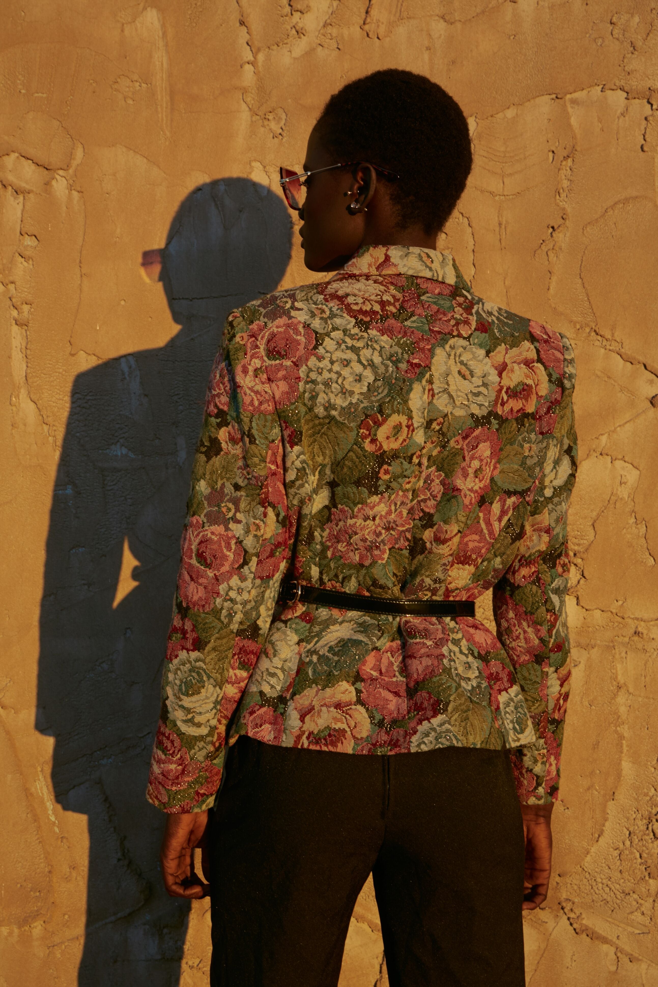 FLORAL JACQUARD BLAZER