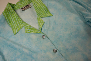 LIME BABY BLUE BUTTON DOWN