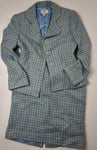 BLUE GREEN TWEED SUIT