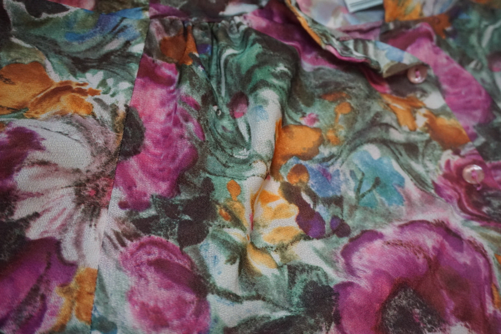 FUSCHIA BRUSHSTROKE BLOUSE