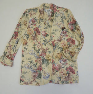 FLORAL JACQUARD BLAZER