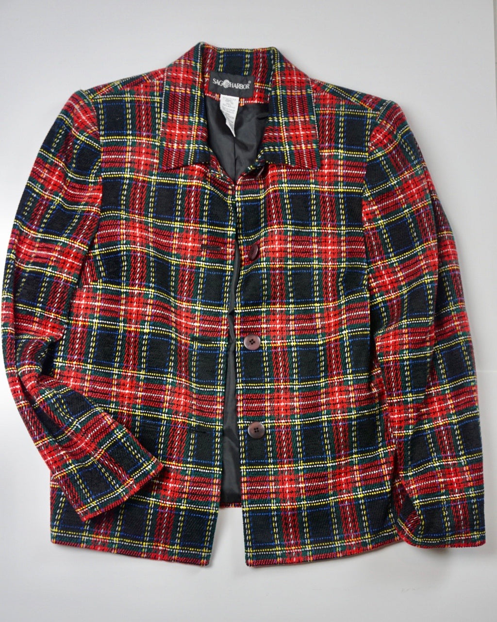 YARN PLAID JACKET