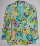 MULTI BLUE FLORAL BLAZER