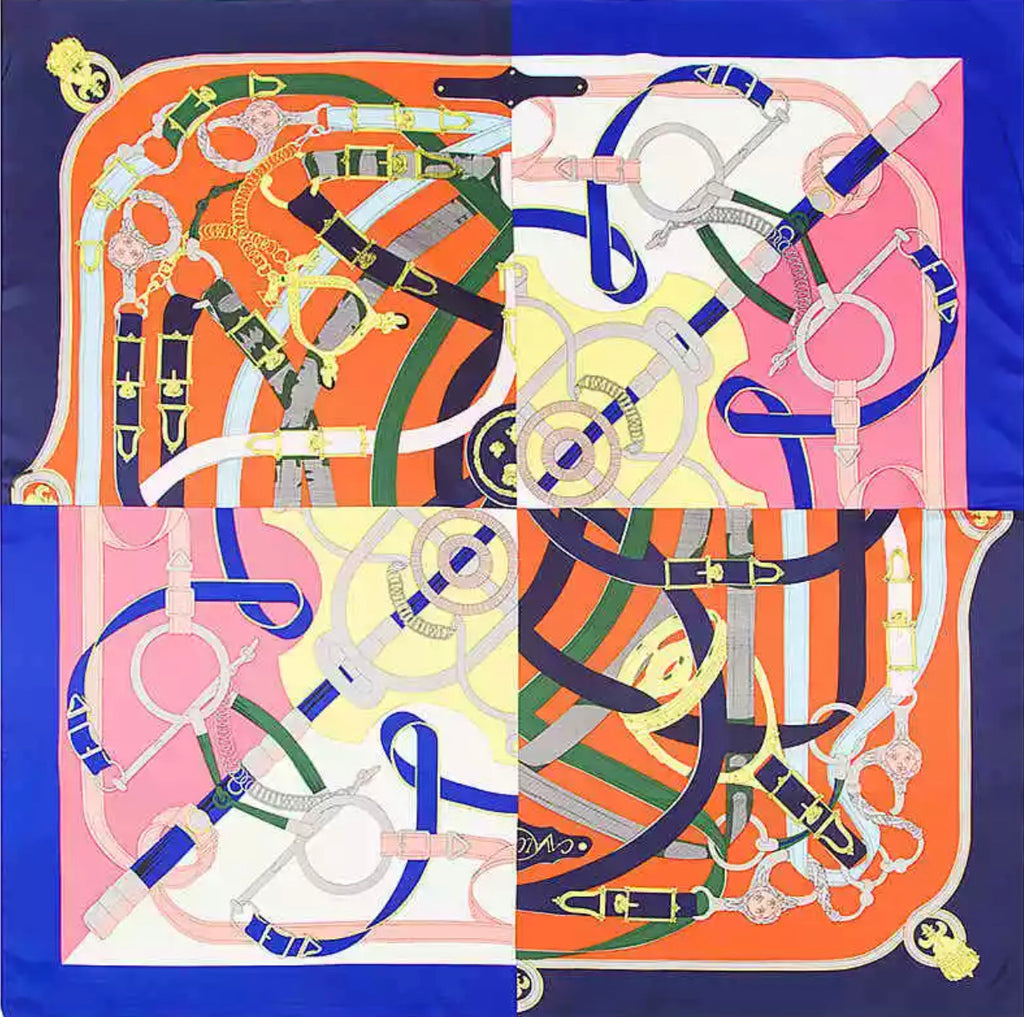 MULTI YELLOW GREEN SILK SCARF