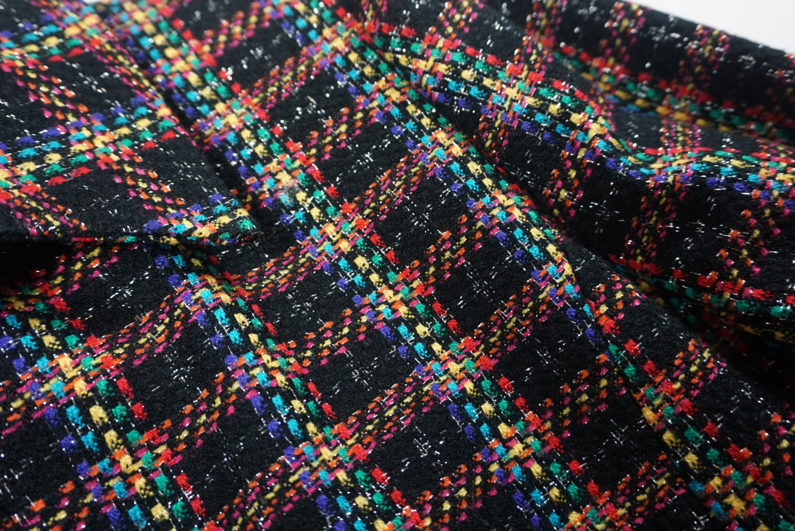 MULTI TWEED ZIP UP JACKET