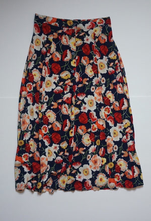 FLORAL BUTTON DOWN SKIRT