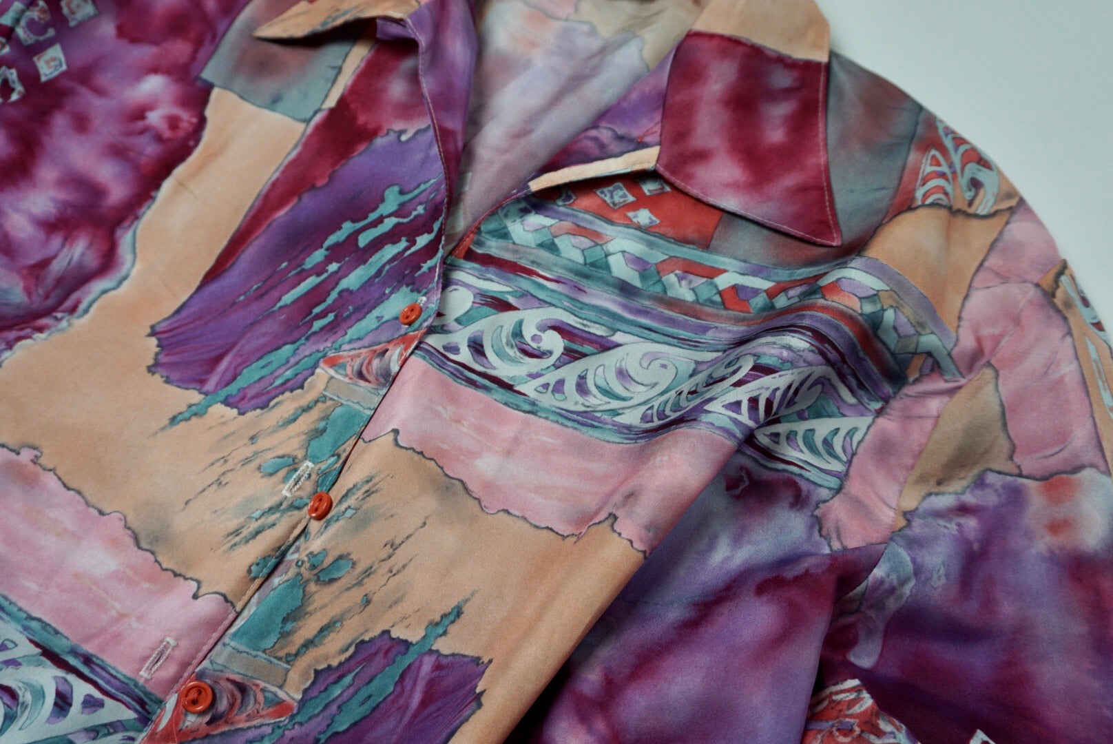 PINK PURPLE PRINT BLOUSE