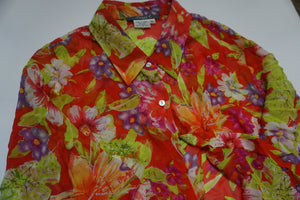 SHEER SILK FLORAL TOP