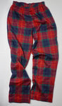 KNIT PLAID ELASTIC WAIST PANTS