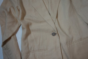 BEIGE LINEN TEXTURE BLAZER