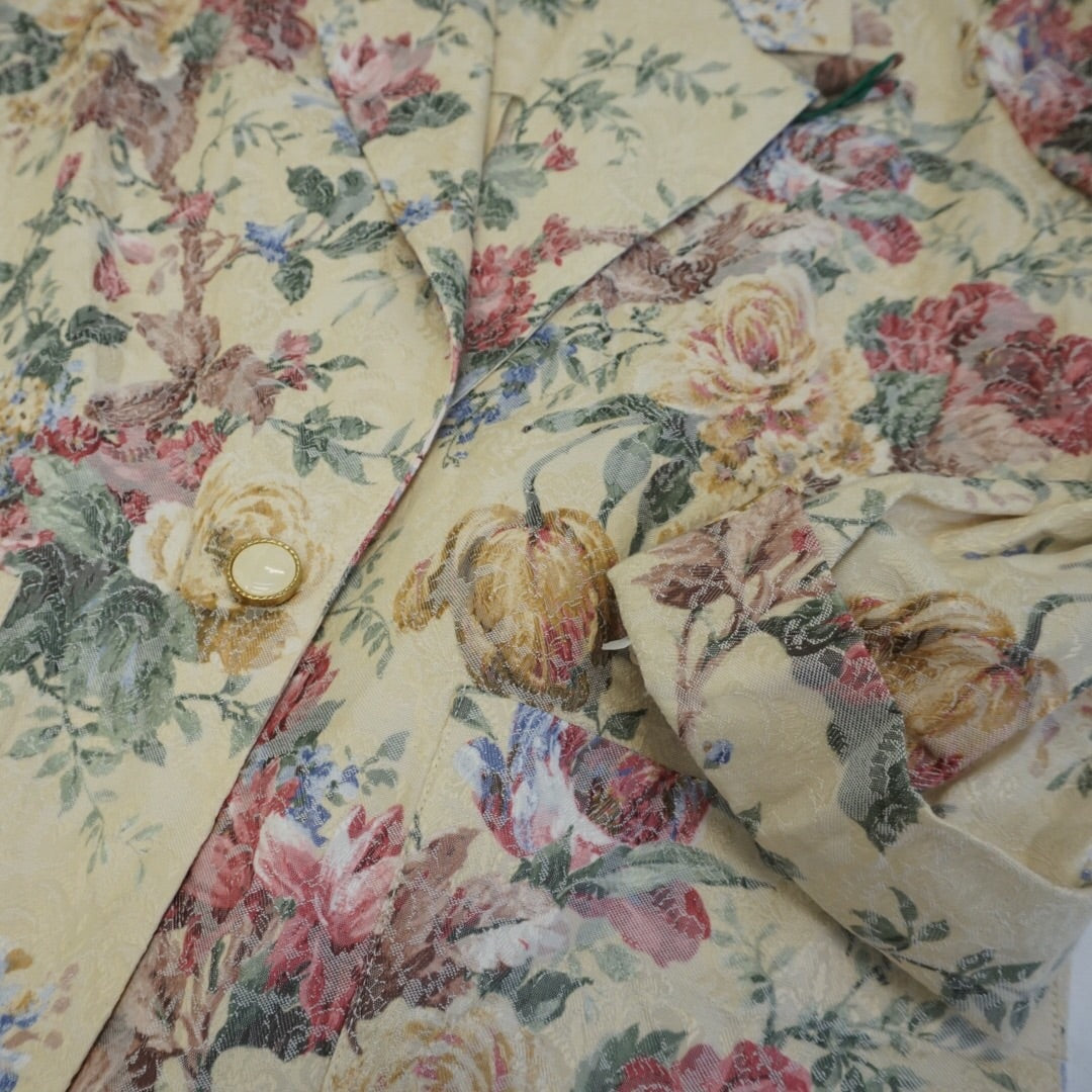 FLORAL JACQUARD BLAZER