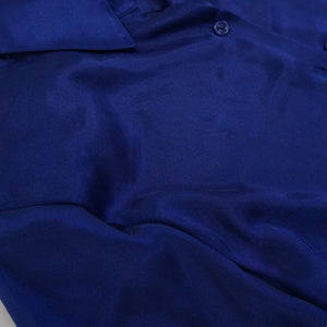 BLUE SATIN BLOUSE