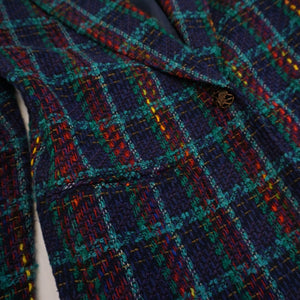 TWEED NAVY MULTI BLAZER