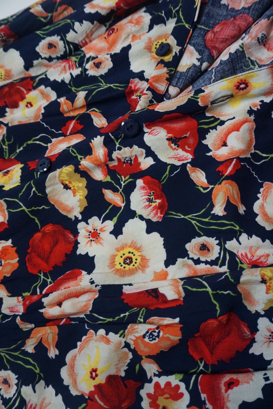 FLORAL BUTTON DOWN SKIRT