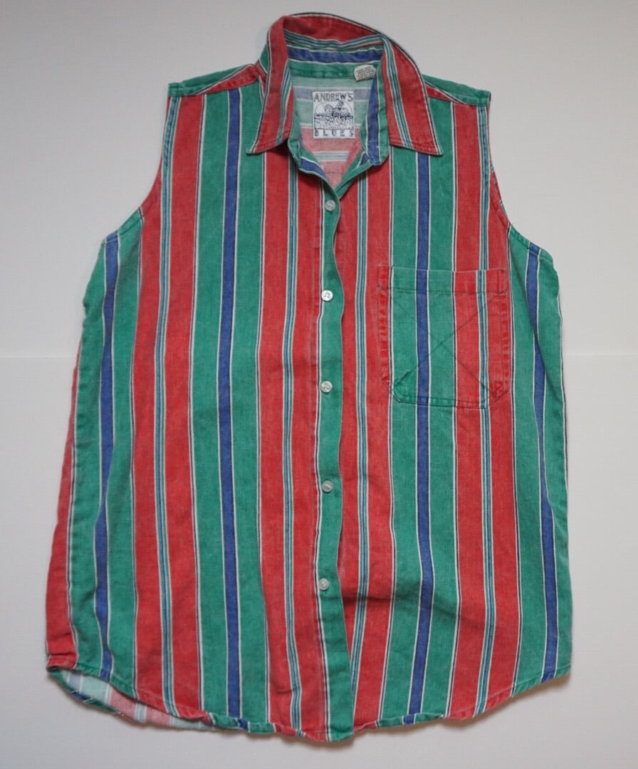 STRIPED SLEEVELESS TOP