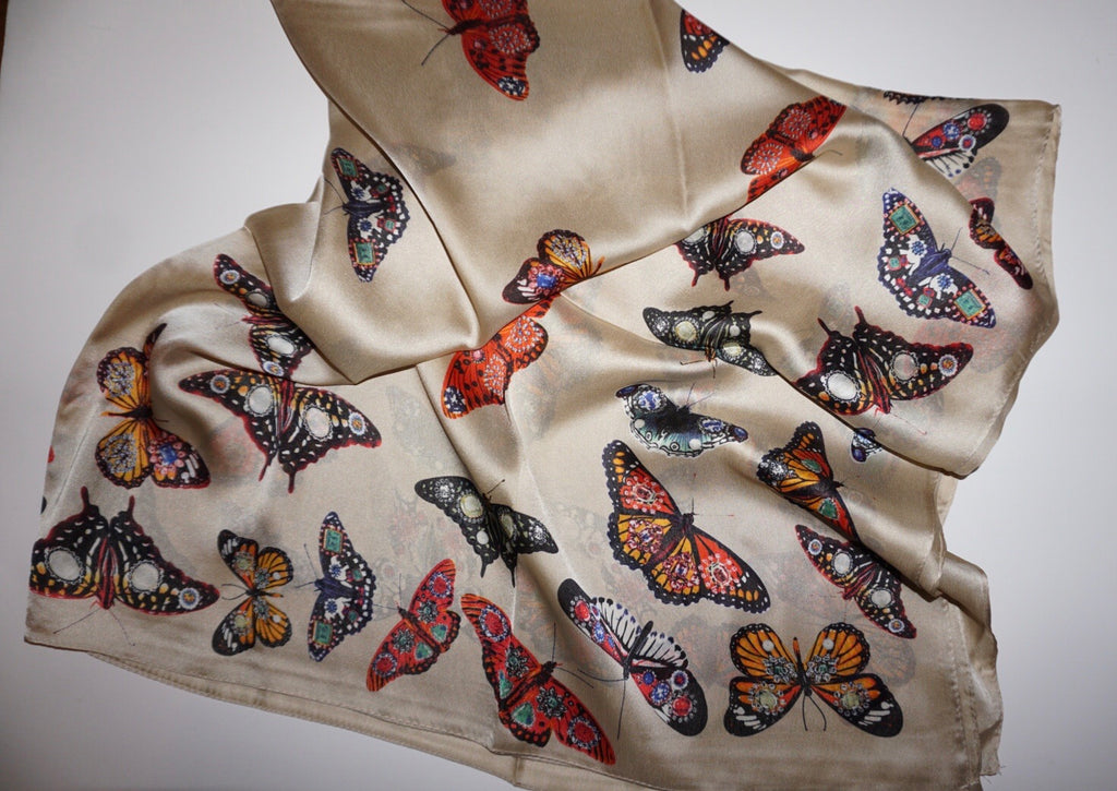 BUTTERFLY SILK SCARF