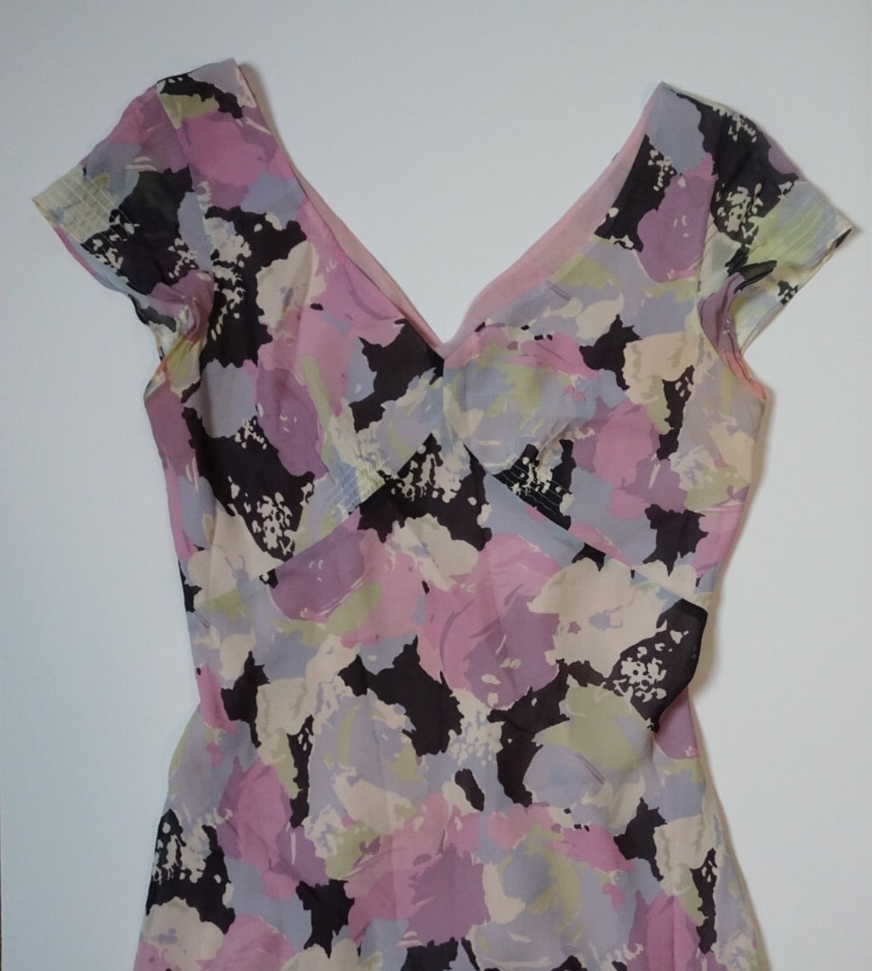‘CARRIE’ LAVENDER SILK DRESS
