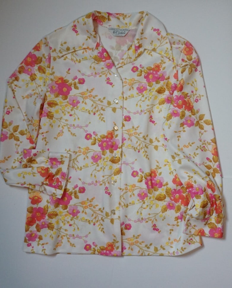 PINK + YELLOW FLORAL BLOUSE