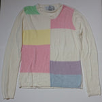 COLORBLOCK GRID KNIT TOP