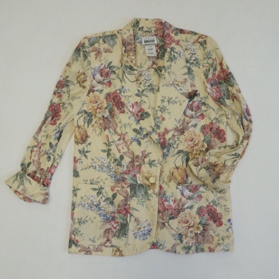 FLORAL JACQUARD BLAZER