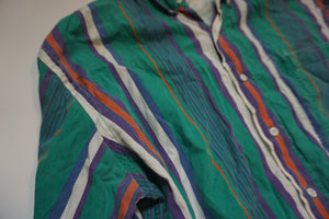 TEAL ORANGE  STRIPE TOP