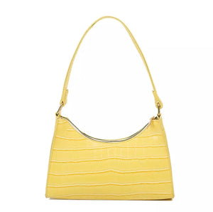 YELLOW CROC SHOULDER BAG