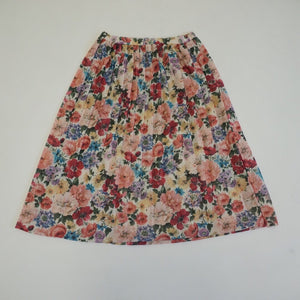 FLORAL PLEATED MIDI SKIRT